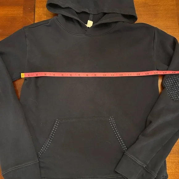 Crew cuts Navy Blue Hoodie with patch sleeves - Picture 3 of 8